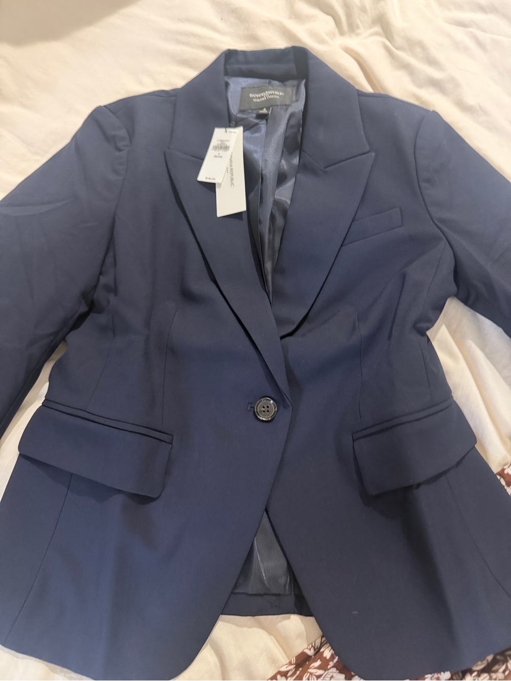 Banana Republic Navy Single-Button Tailored Blazer